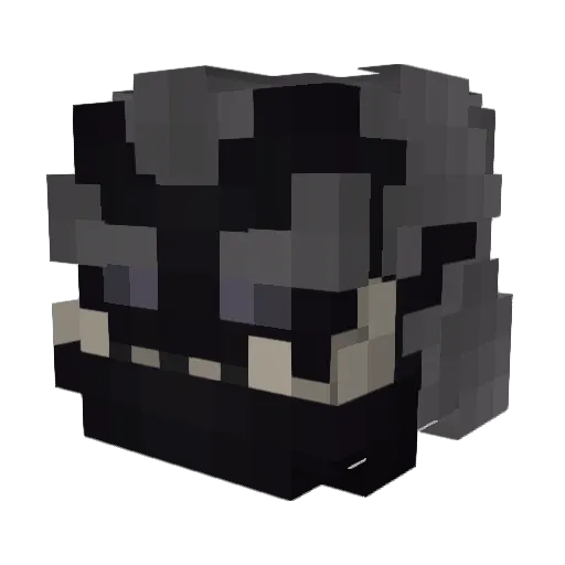 Quasaricot Minecraft avatar head, 3D render