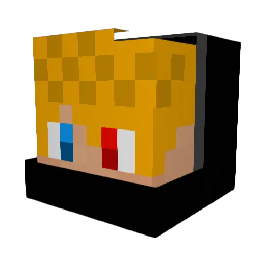 QuasaroMC Minecraft avatar head, 3D render
