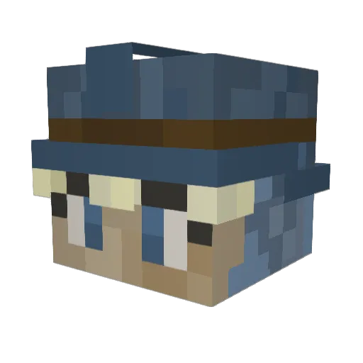 Quasilateral Minecraft avatar head, 3D render