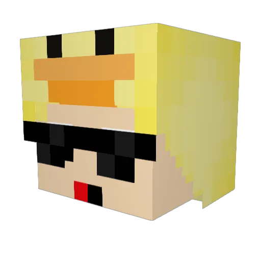 Quassant_ Minecraft avatar head, 3D render