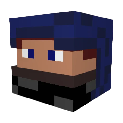 Quaster98 Minecraft avatar head, 3D render