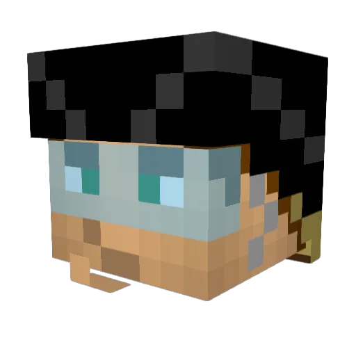 Quatable13 Minecraft avatar head, 3D render