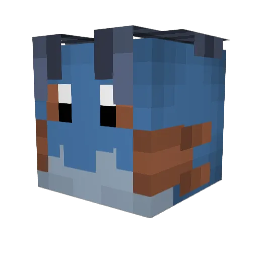 Quatley Minecraft avatar head, 3D render