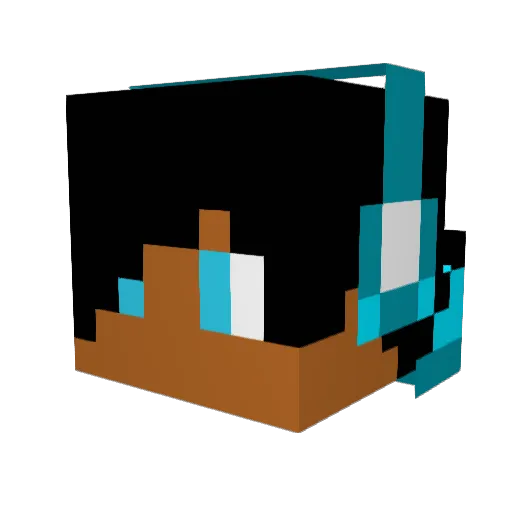 QuattroGaldo Minecraft avatar head, 3D render
