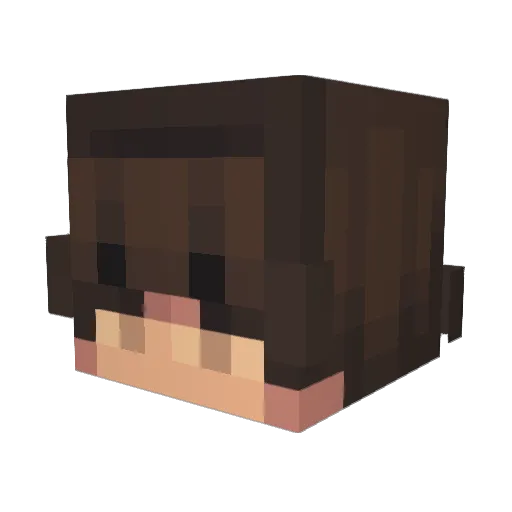 Quavimie Minecraft avatar head, 3D render