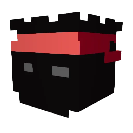 Quawlan Minecraft avatar head, 3D render