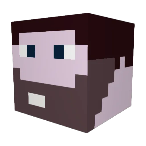 QuaxBruch Minecraft avatar head, 3D render