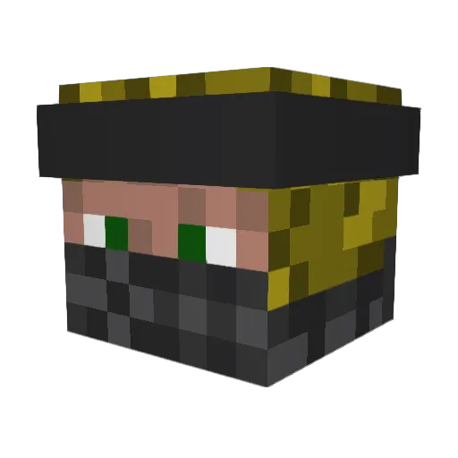 Quaxxa Minecraft avatar head, 3D render