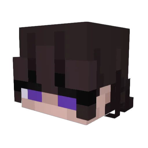 Quayru Minecraft avatar head, 3D render
