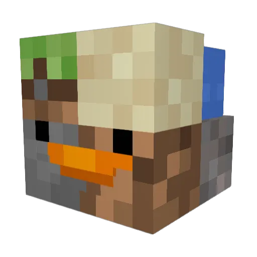 Quaz0 Minecraft avatar head, 3D render