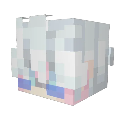 Quazertyy Minecraft avatar head, 3D render