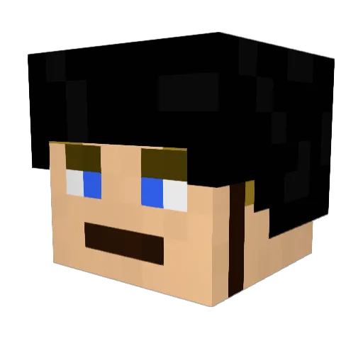 QuazzmyrXVII Minecraft avatar head, 3D render