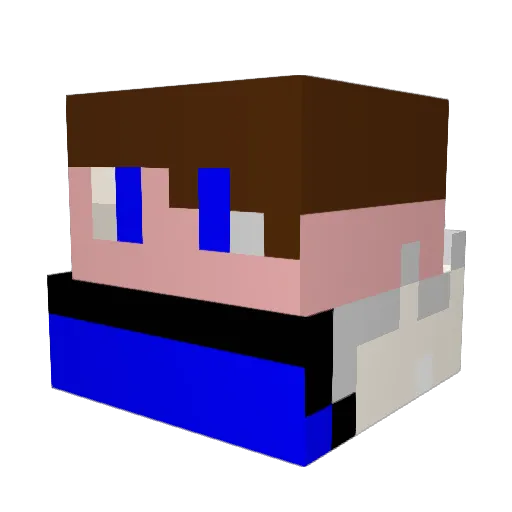 Quba2006 Minecraft avatar head, 3D render