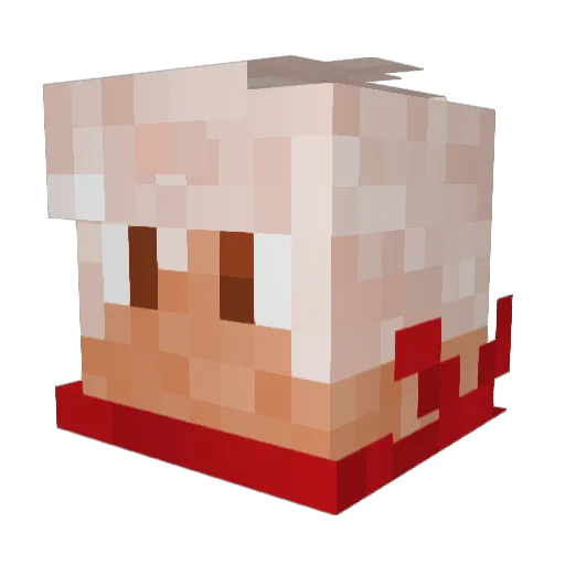 Qubed Minecraft avatar head, 3D render