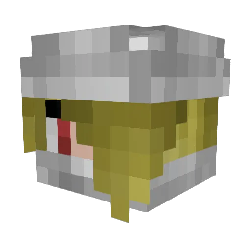 Quber123 Minecraft avatar head, 3D render