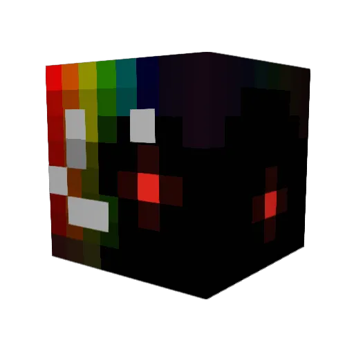 Qubes Minecraft avatar head, 3D render