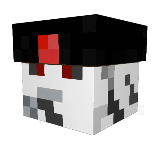 Qubits Minecraft avatar head, 3D render