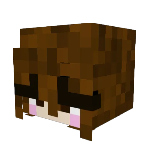 Quby1 Minecraft avatar head, 3D render