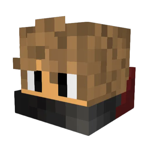 Qudka Minecraft avatar head, 3D render