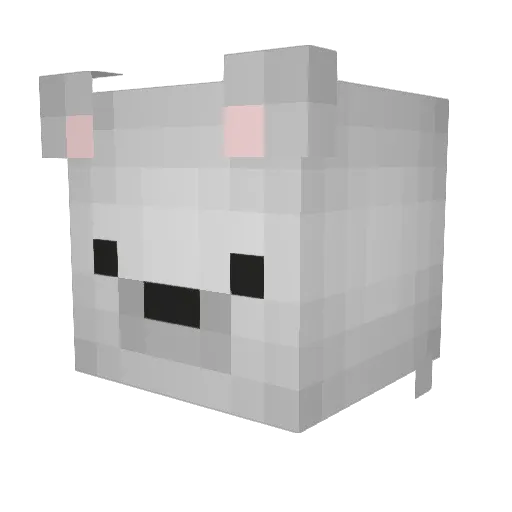 QueLeah Minecraft avatar head, 3D render