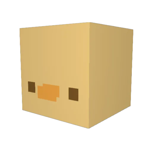 QuePasaPe Minecraft avatar head, 3D render