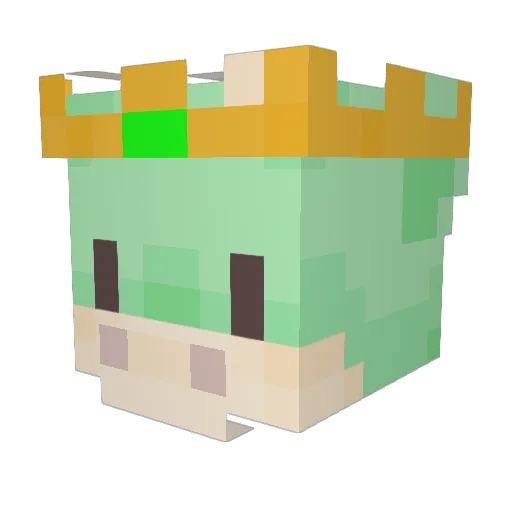 Que_0 Minecraft avatar head, 3D render