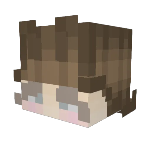 Que_tea Minecraft avatar head, 3D render