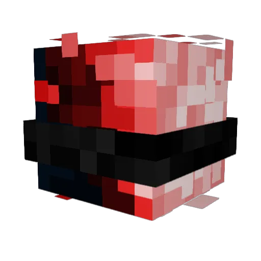 Quean_ Minecraft avatar head, 3D render