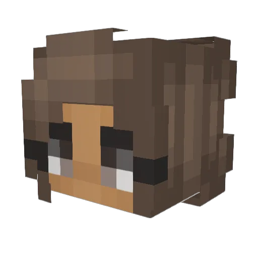 Queastrix_ Minecraft avatar head, 3D render