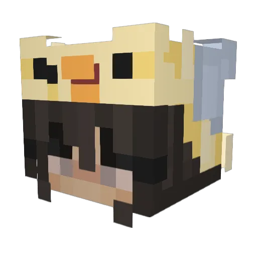 QueasyRose Minecraft avatar head, 3D render