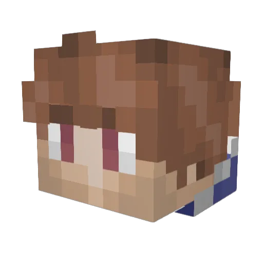 Queazy_Prompt Minecraft avatar head, 3D render