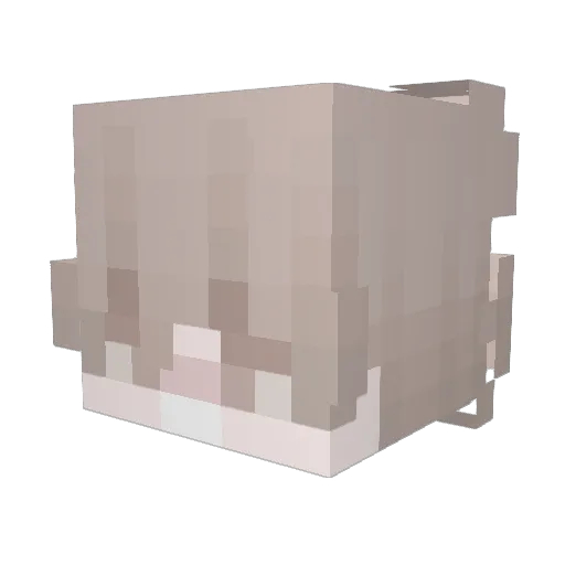 Quebubita Minecraft avatar head, 3D render