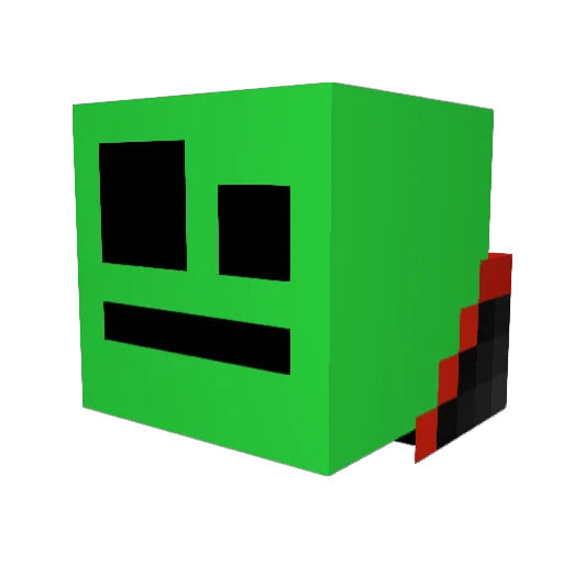 Queck32 Minecraft avatar head, 3D render