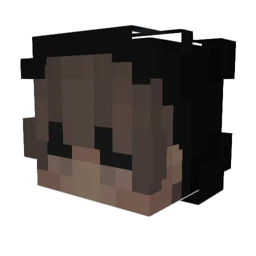 Quedreo12 Minecraft avatar head, 3D render