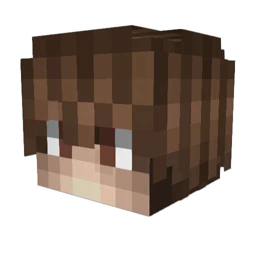 Queeeenn Minecraft avatar head, 3D render