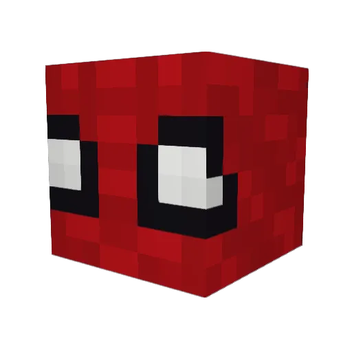 Queegie Minecraft avatar head, 3D render