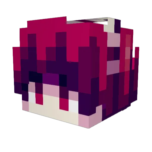 Queeird Minecraft avatar head, 3D render