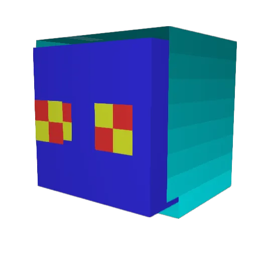 QueekHt Minecraft avatar head, 3D render