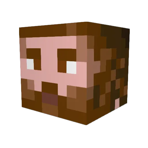 Queek_B Minecraft avatar head, 3D render
