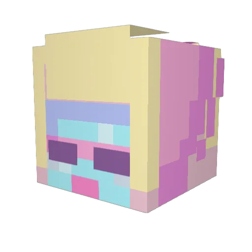 Queen0fCha0s Minecraft avatar head, 3D render