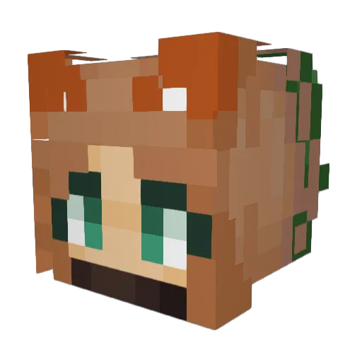 Queen0fNothing Minecraft avatar head, 3D render