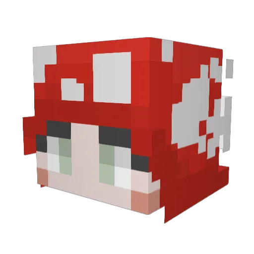 Queen1992 Minecraft avatar head, 3D render