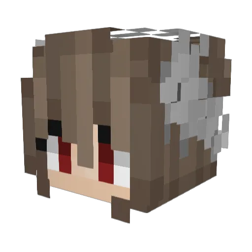 Queen209 Minecraft avatar head, 3D render