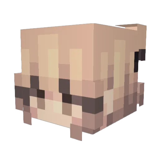 Queen22De Minecraft avatar head, 3D render