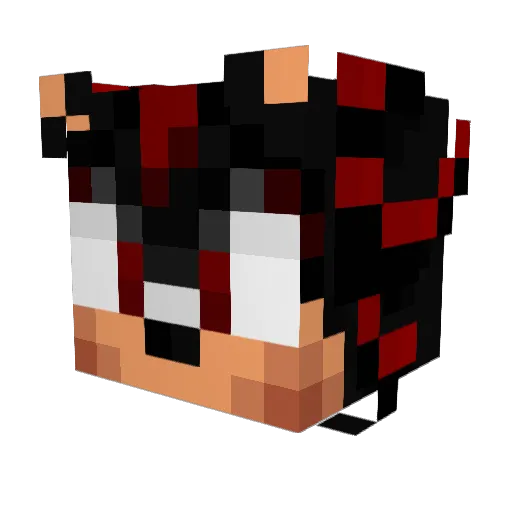 Queen8 Minecraft avatar head, 3D render