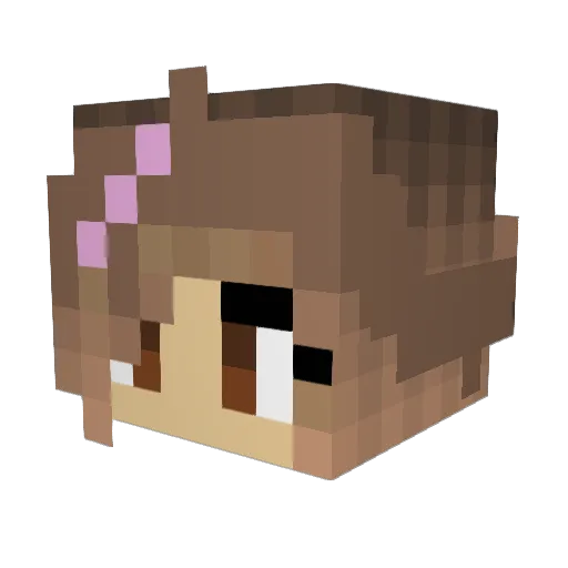 QueenAvril Minecraft avatar head, 3D render