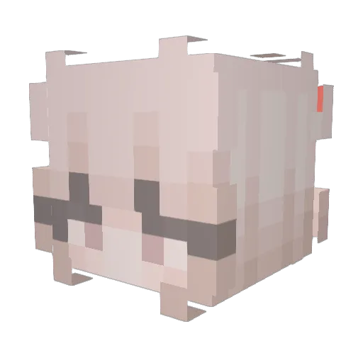 QueenB4D Minecraft avatar head, 3D render