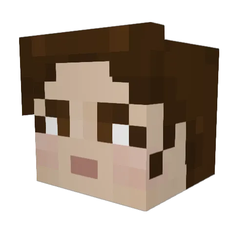 QueenB69x Minecraft avatar head, 3D render