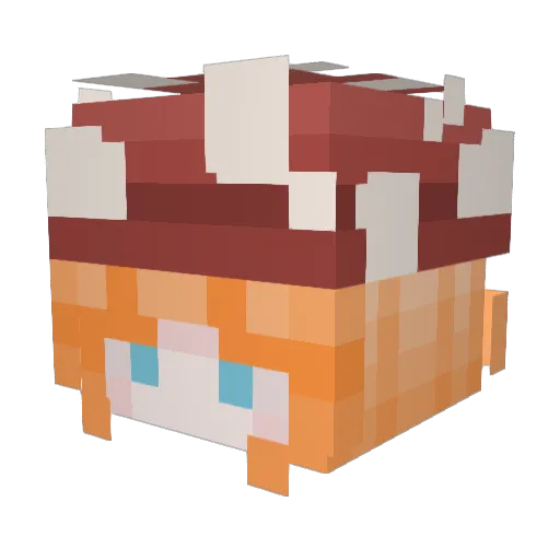 QueenBea47 Minecraft avatar head, 3D render