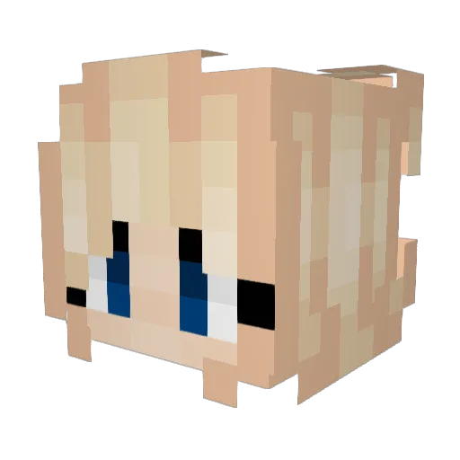 QueenBee1900 Minecraft avatar head, 3D render